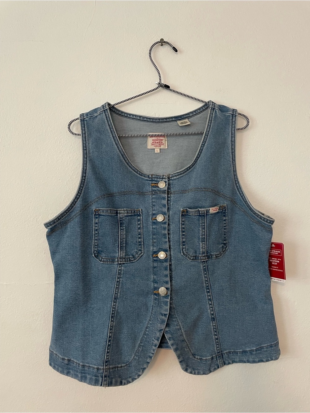 Levi Strauss Vintage-Inspired Blue Denim Vest